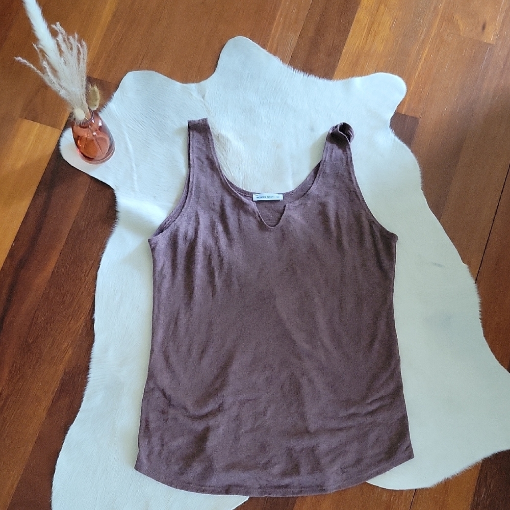 Mauve Tank Top and Cream Pants Set